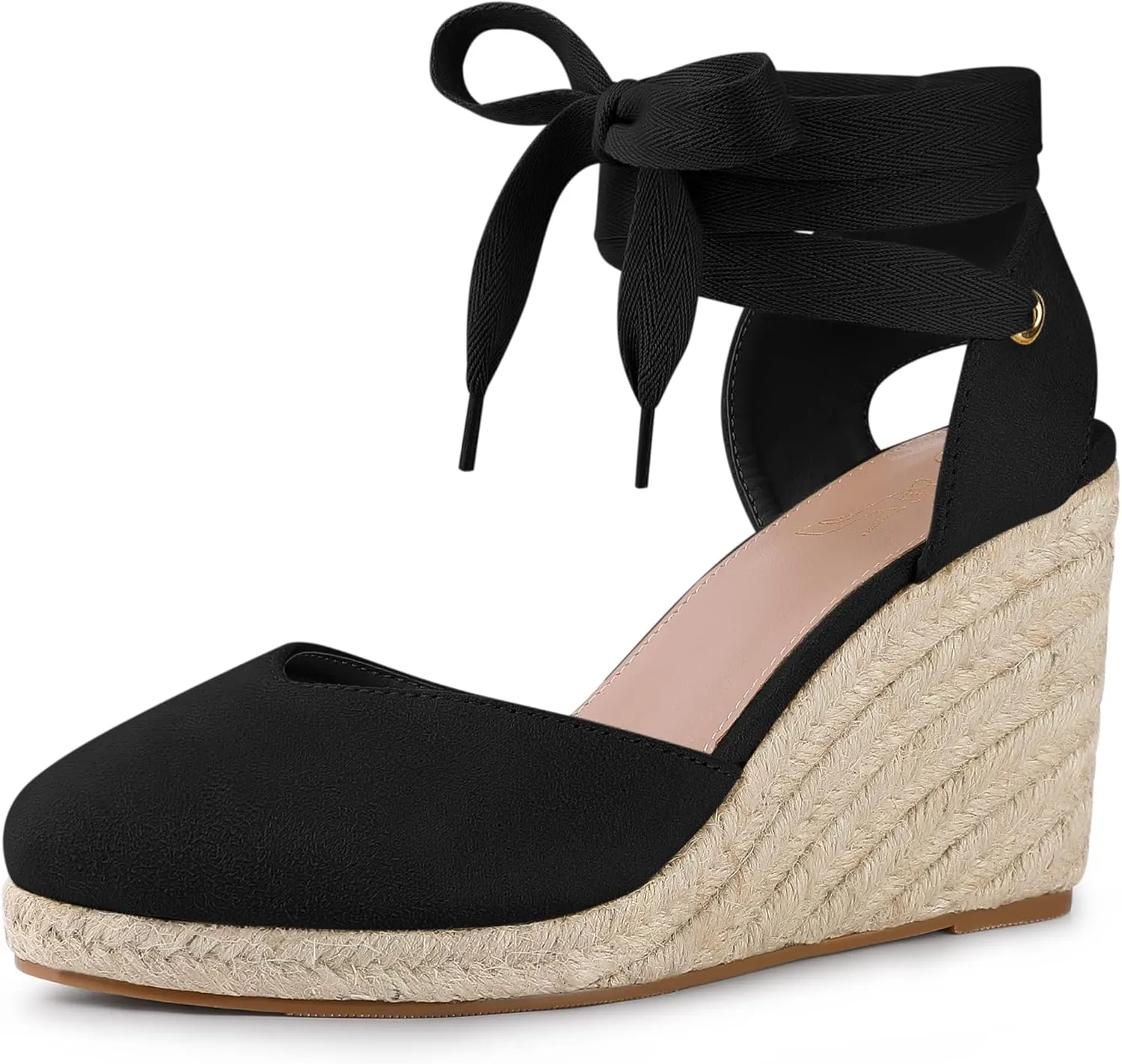 Perphy Espadrille Platform Wedge Heel Lace Up Sandals for Women