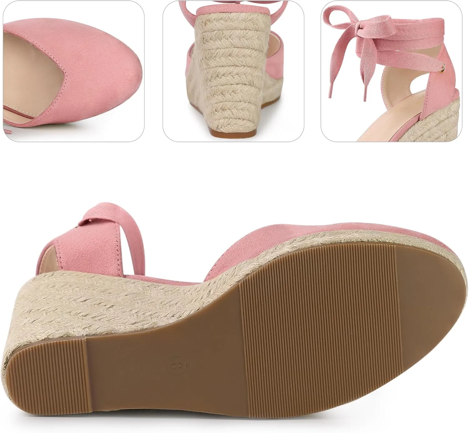 Perphy Espadrille Platform Wedge Heel Lace Up Sandals for Women