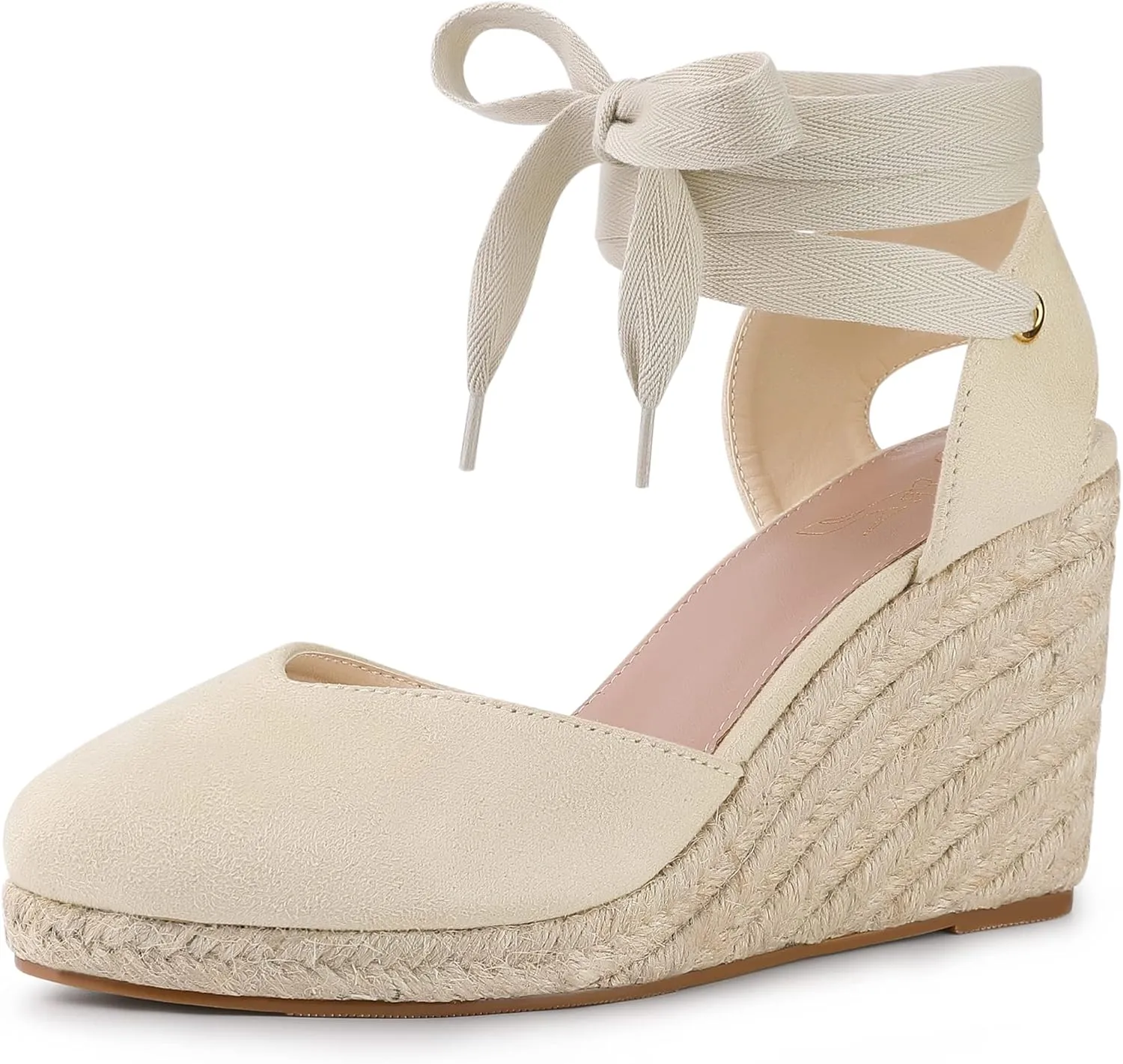 Perphy Espadrille Platform Wedge Heel Lace Up Sandals for Women