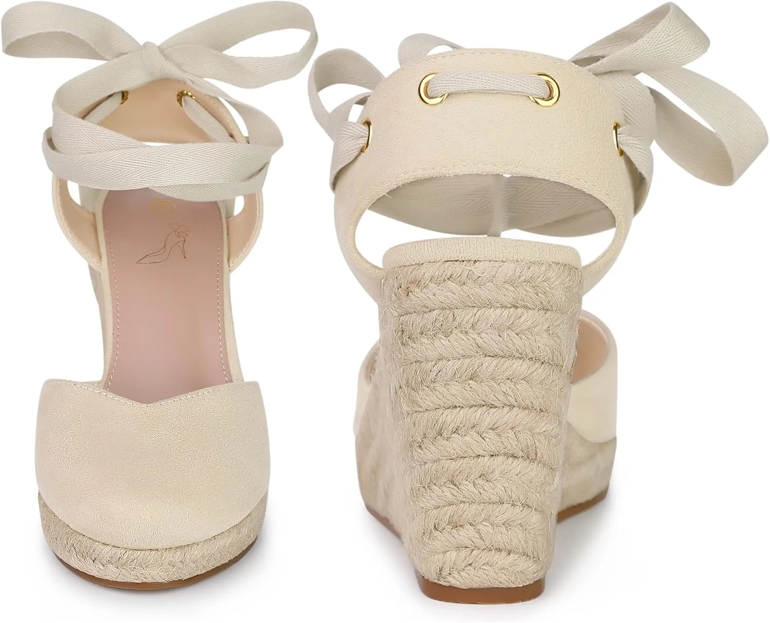 Perphy Espadrille Platform Wedge Heel Lace Up Sandals for Women