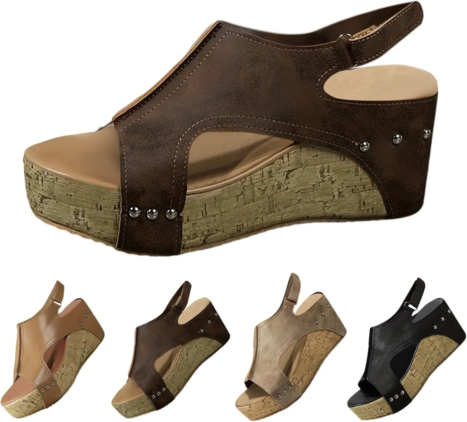 Platform Sandals Women 2025 Summer Closed Toe Sandals Women Espadrilles Orthopedic Dressy Casual Boho Beach Wedge Sandals