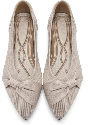 Pointed Toe Flats for Women Ballet Flats Comfortable Dressy Knit Lightweight Casual for Work Office Womens Flats
