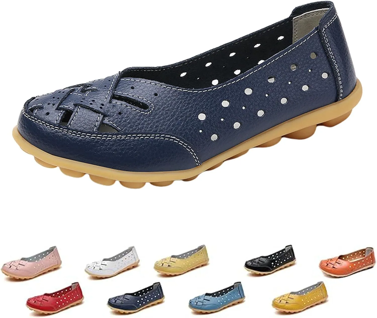 Prospectivet Shoes, Stylendy Orthopedic Loafers, Orthopedic Loafers in Breathable Leather Dark Blue, 6