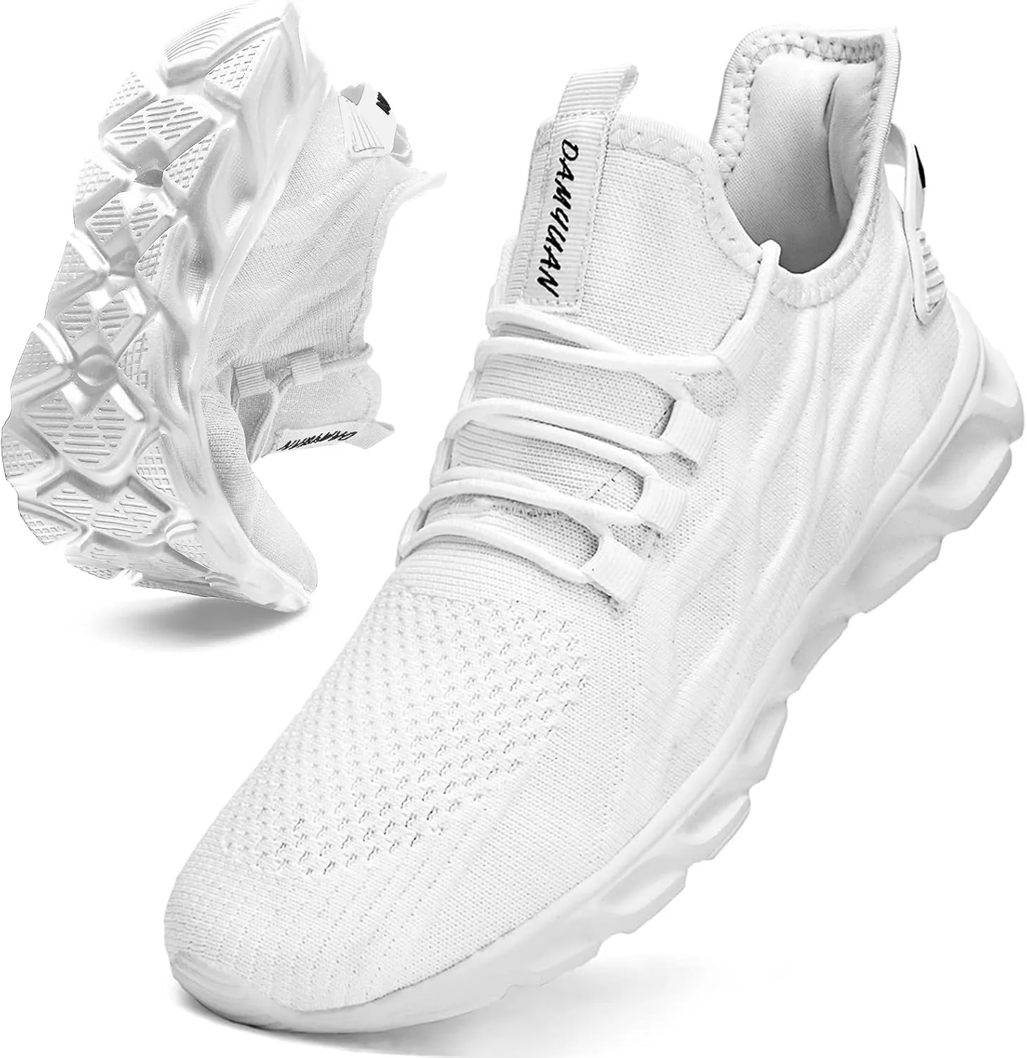 QIJGS Running Shoes for Men Gym Tennis Athletic Mesh Sneakers Lightweight Sports Fashion Workout Casual Shoes
