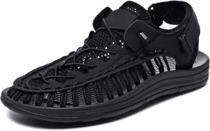 Quickshark Mens sandals Leather Arch Support sandal Classic Handmade Shoes Lightweight Comfortable Cord Beach Shoe