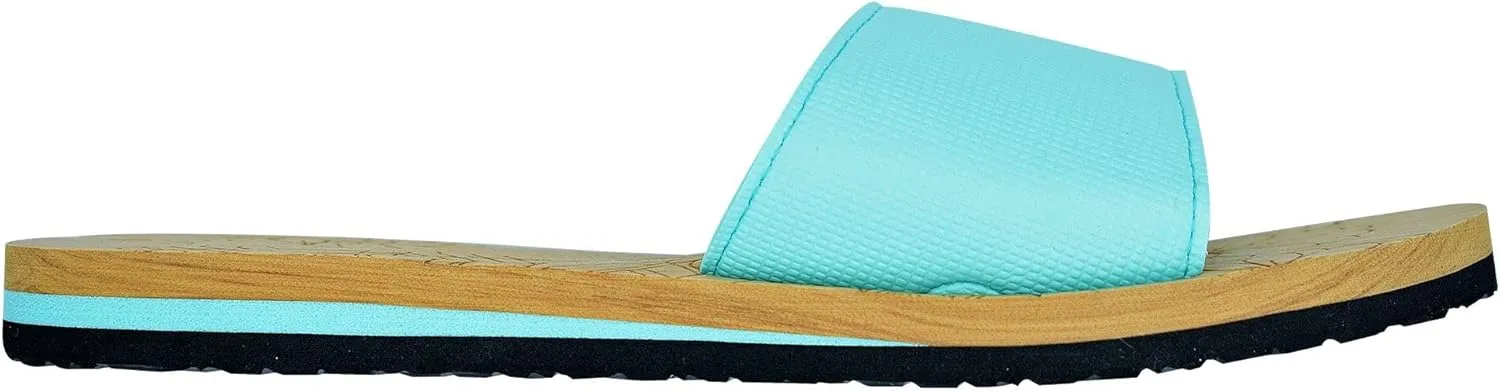 Qwave Womens Slides - Boho Style - 4 Color Options - Comfortable Slides Shoes for Women - Flat Ladies Sandals