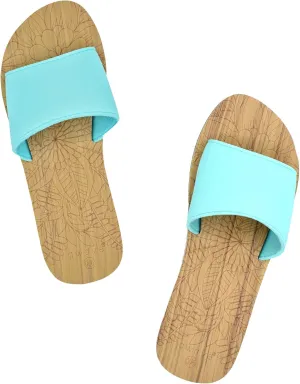 Qwave Womens Slides - Boho Style - 4 Color Options - Comfortable Slides Shoes for Women - Flat Ladies Sandals