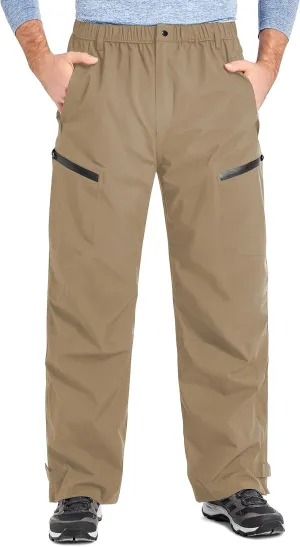 Rain Pants Mens Waterproof Rain Over Pants Windproof Hiking Pants
