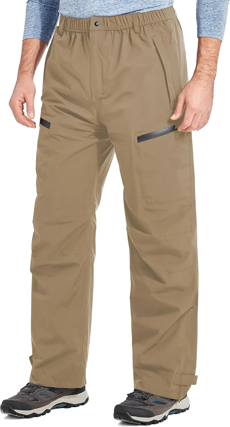Rain Pants Mens Waterproof Rain Over Pants Windproof Hiking Pants