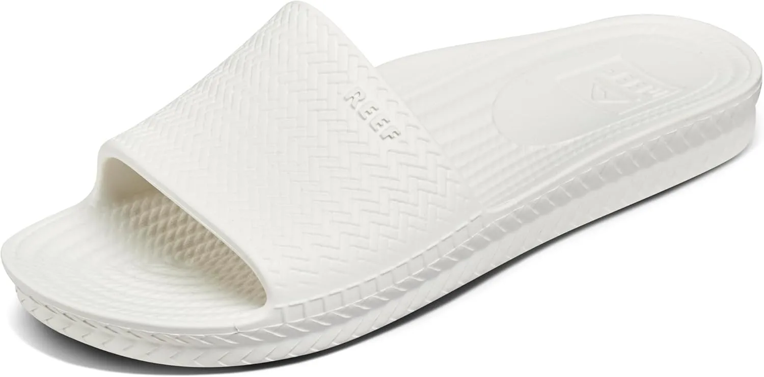 Reef Women's Water Scout Slide Sandal, White, 7