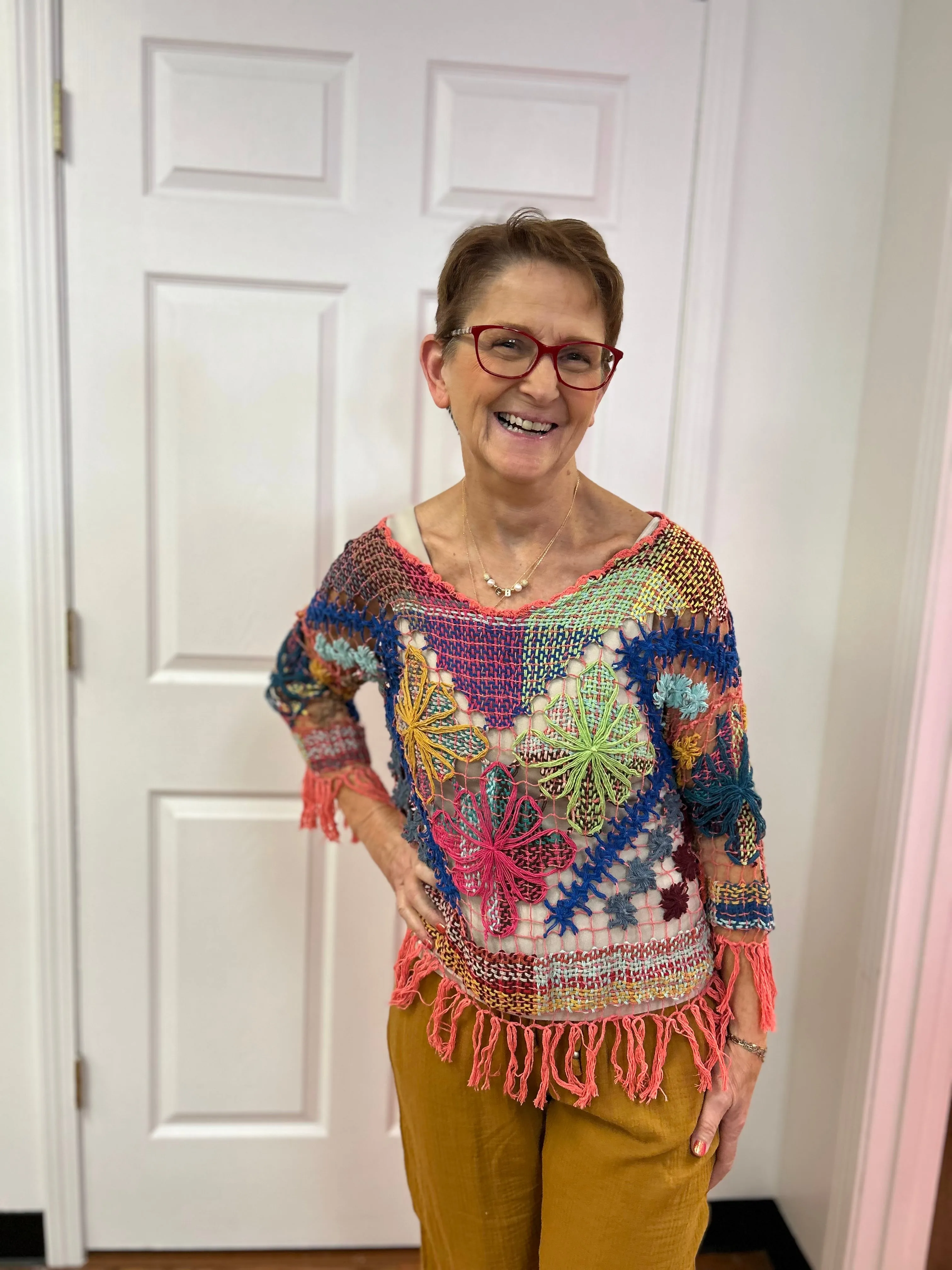 Rejane Fringed Crochet Top