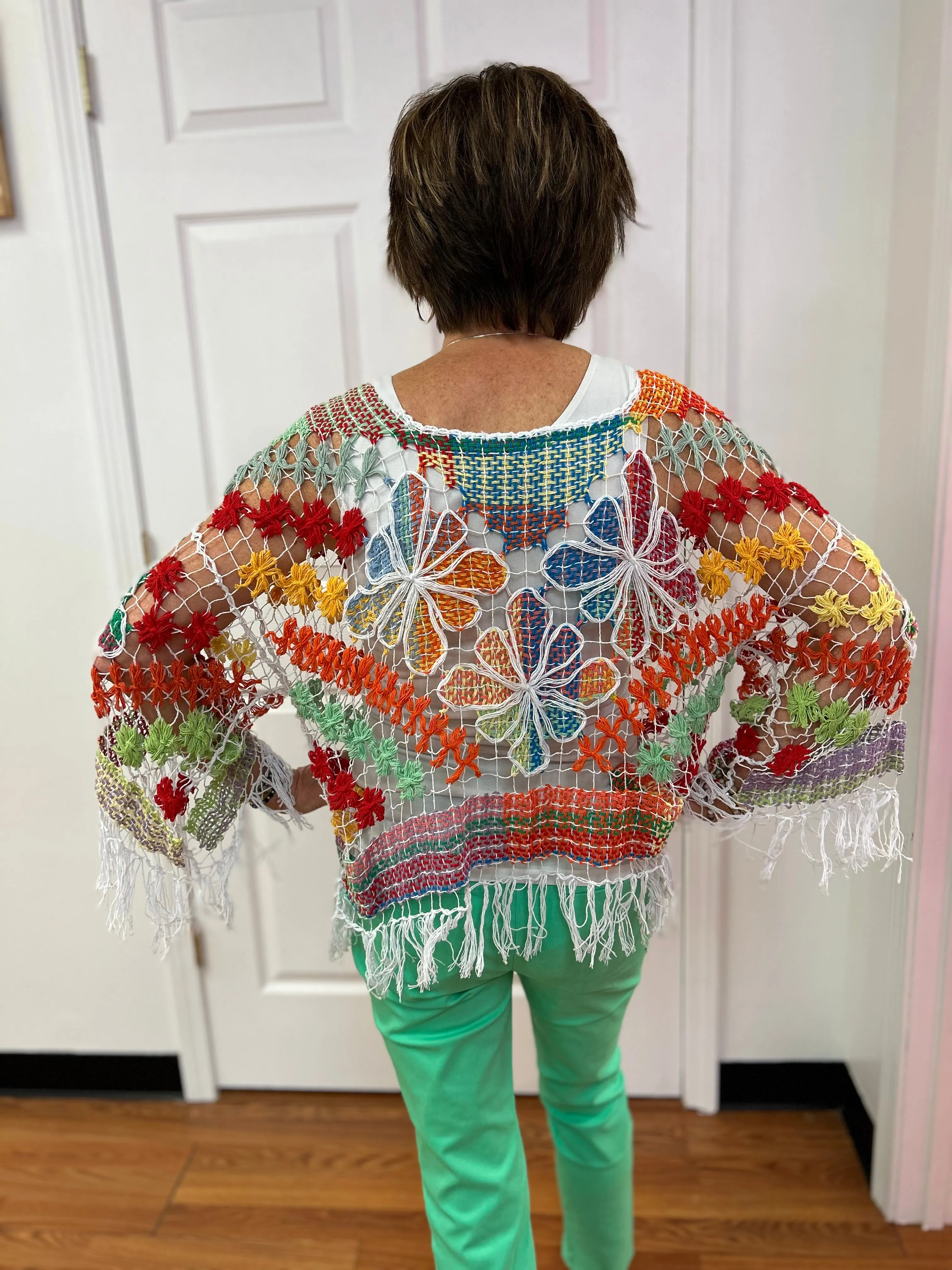 Rejane Fringed Crochet Top