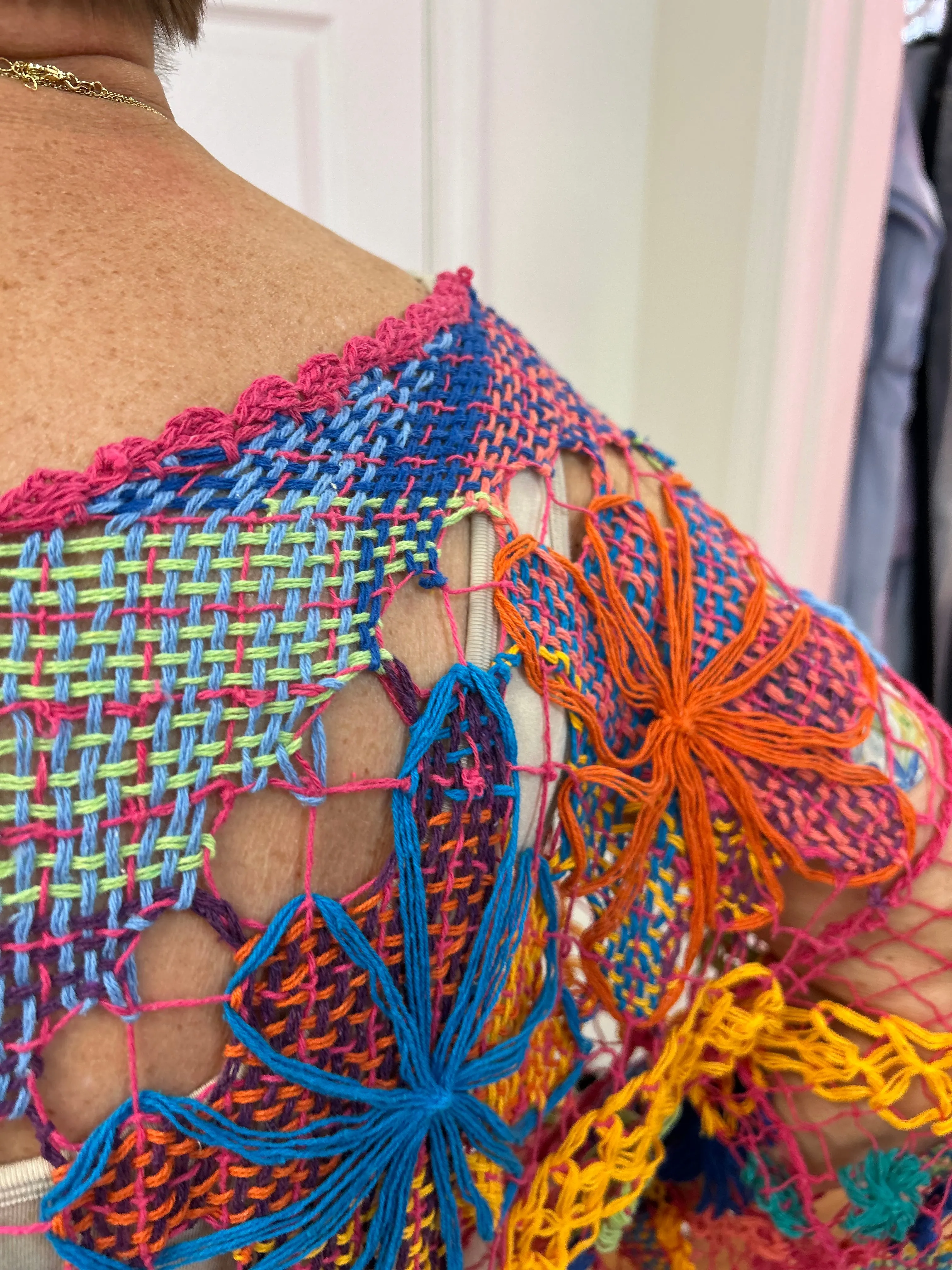 Rejane Fringed Crochet Top