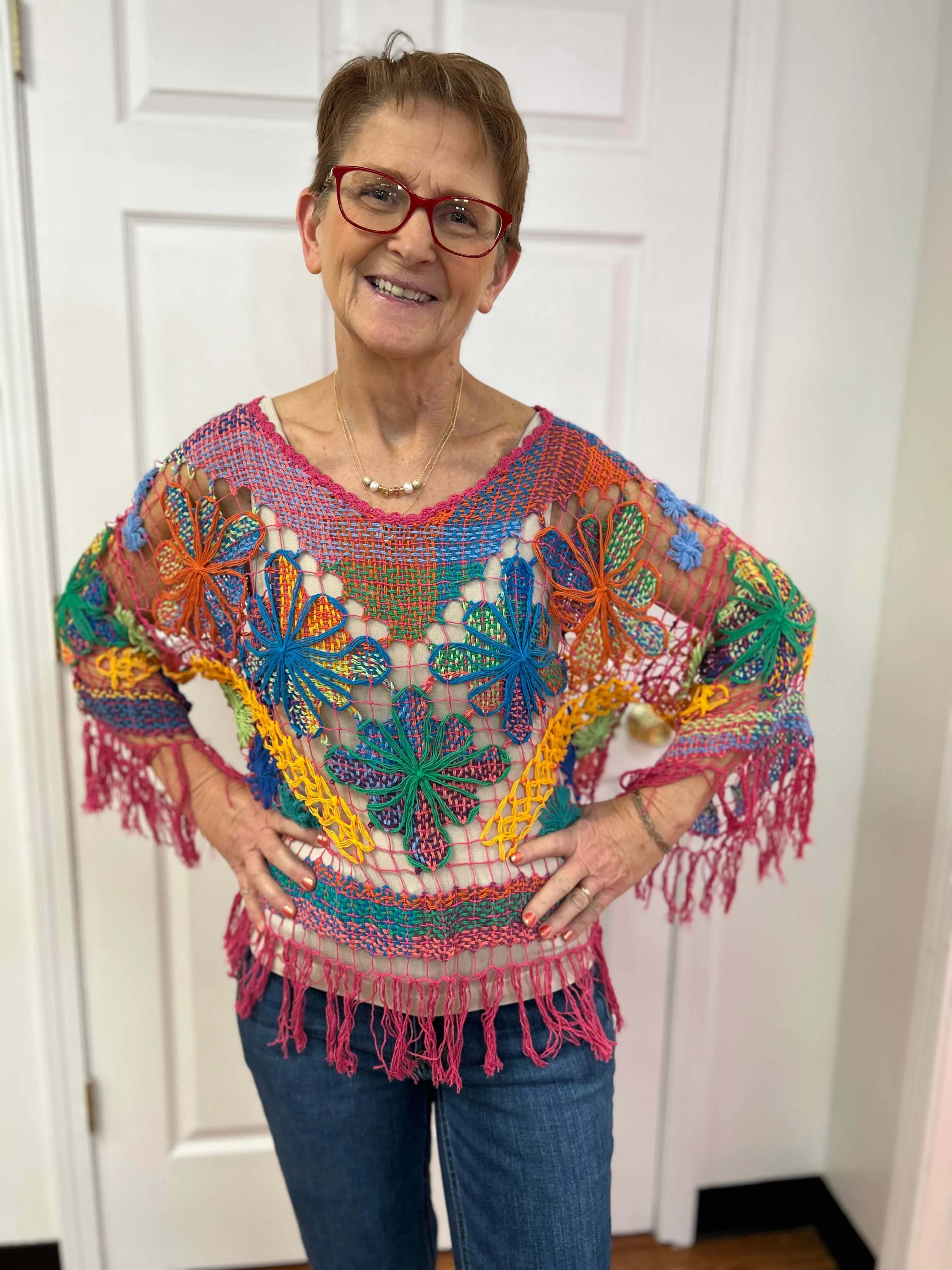 Rejane Fringed Crochet Top