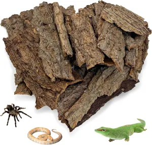 Reptile Cork Bark Bulk 1 Lb Reptile Bark Bedding Natural Flat Cork Wood Pieces Terrarium Substrate Tank Supplies for Bearded Dragon Snake Spiders Hermit Crabs Geckos Tortoise