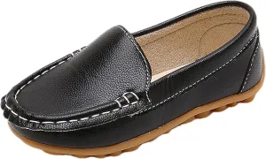 rismart Unisex Kids Slip on Loafers for Boys Girls School Casual Dress Flat Shoes