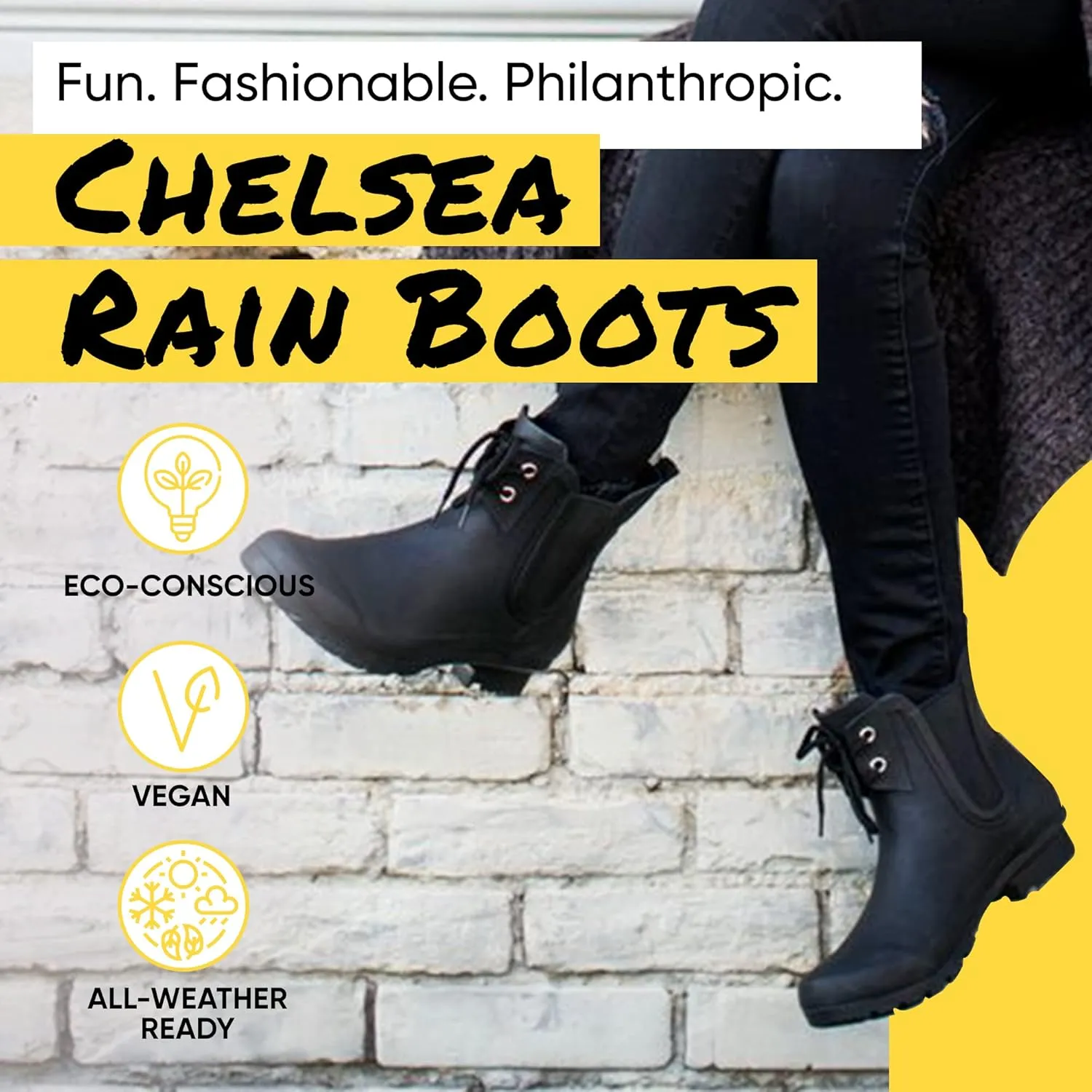 Roma Boots Women's Chelsea Lace-Up Rain Boots