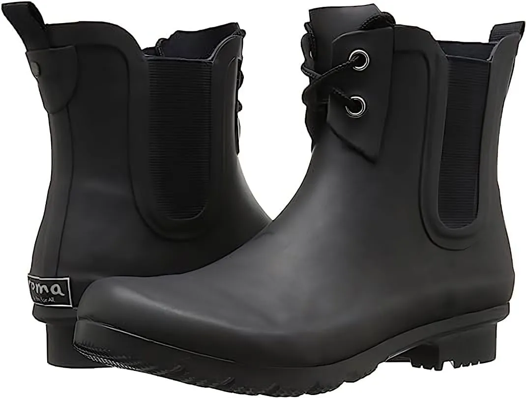 Roma Boots Women's Chelsea Lace-Up Rain Boots