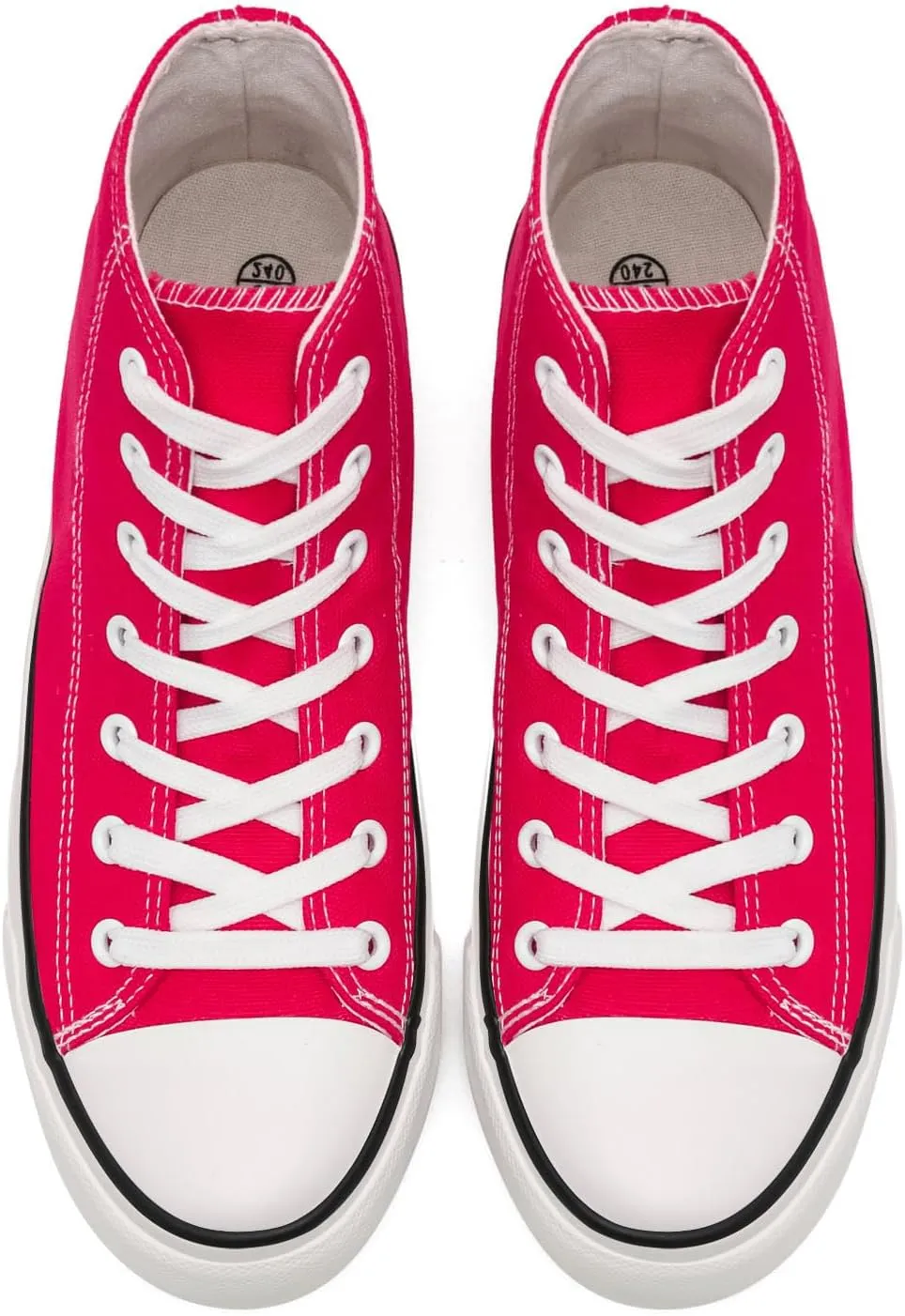 rosyclo Canvas Shoes for Women and Men, High Top Canvas Sneakers Fashion Lace Up Comfortable Womens Classic Casual Tennis Walking Shoes