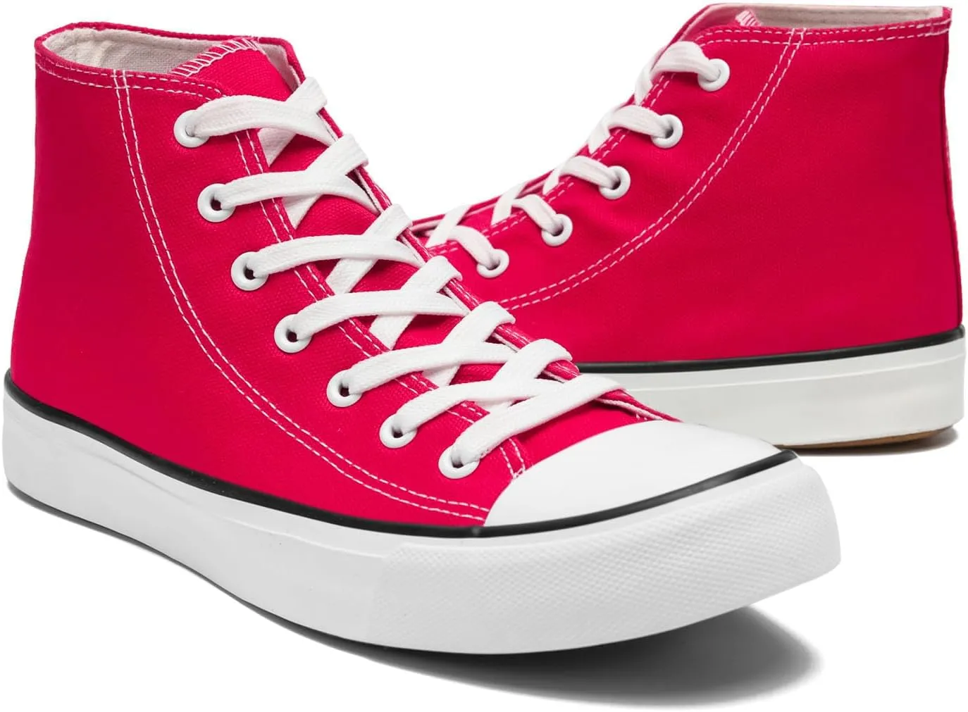 rosyclo Canvas Shoes for Women and Men, High Top Canvas Sneakers Fashion Lace Up Comfortable Womens Classic Casual Tennis Walking Shoes