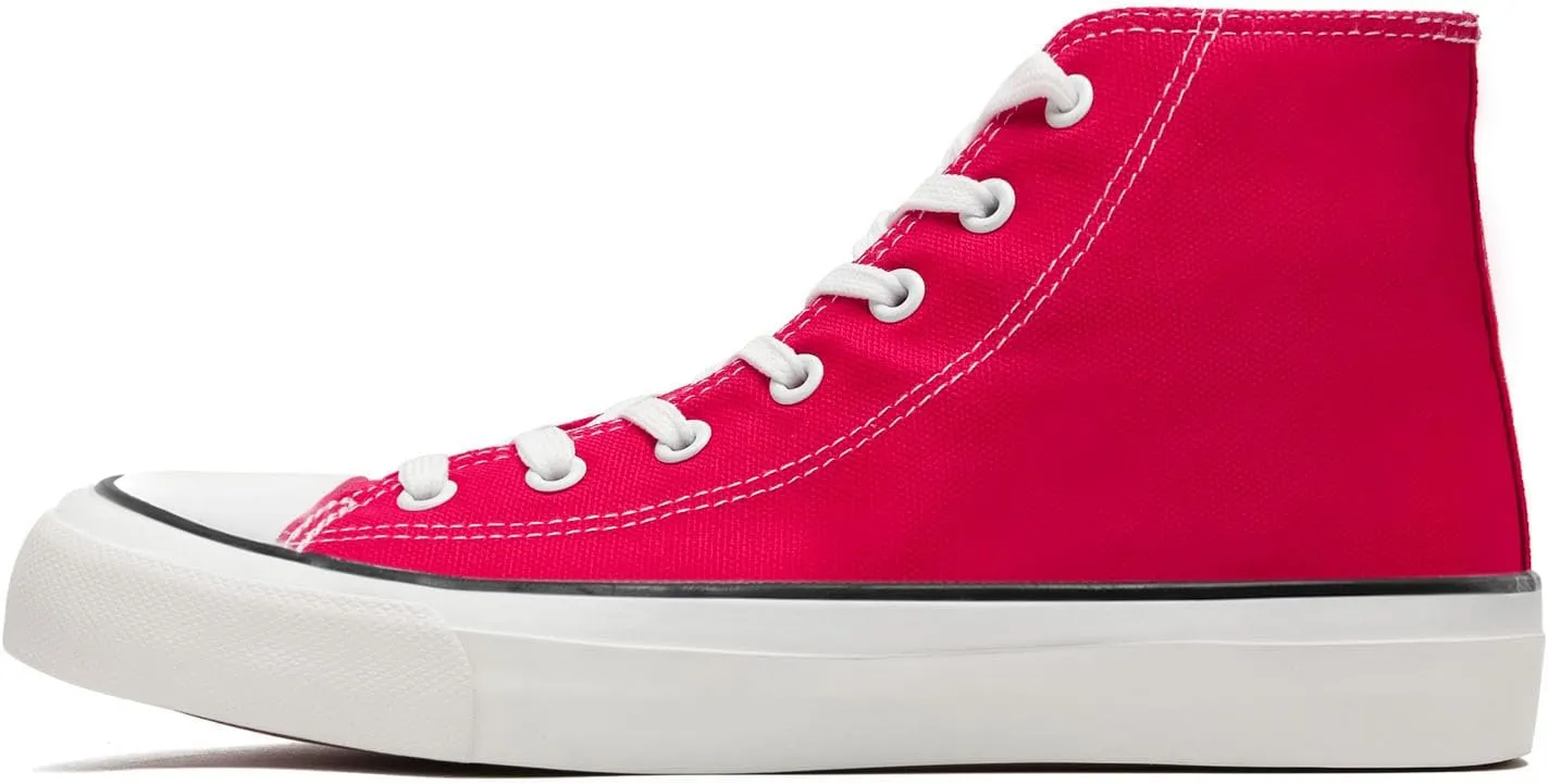 rosyclo Canvas Shoes for Women and Men, High Top Canvas Sneakers Fashion Lace Up Comfortable Womens Classic Casual Tennis Walking Shoes