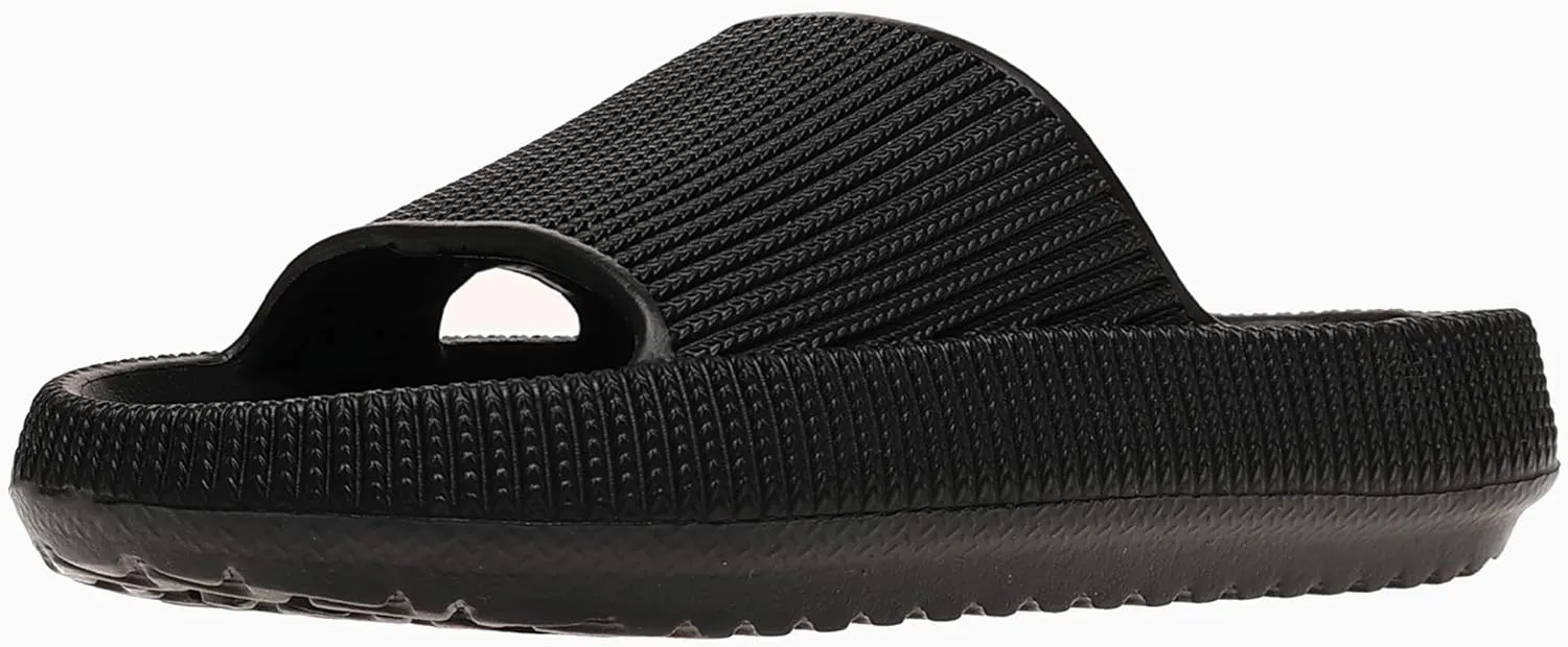 rosyclo Cloud Slides for Kids, Toddler Pillow Slippers Shower Bathroom Non-Slip Open Toe Super Soft Comfy Thick Sole Cozy Boys Girls Home House Cloud Cushion Slide Sandals for Indoor Outdoor Shoes