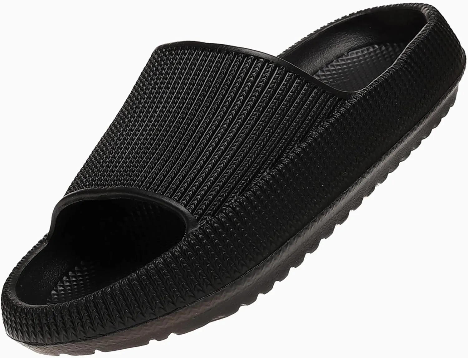 rosyclo Cloud Slides for Kids, Toddler Pillow Slippers Shower Bathroom Non-Slip Open Toe Super Soft Comfy Thick Sole Cozy Boys Girls Home House Cloud Cushion Slide Sandals for Indoor Outdoor Shoes