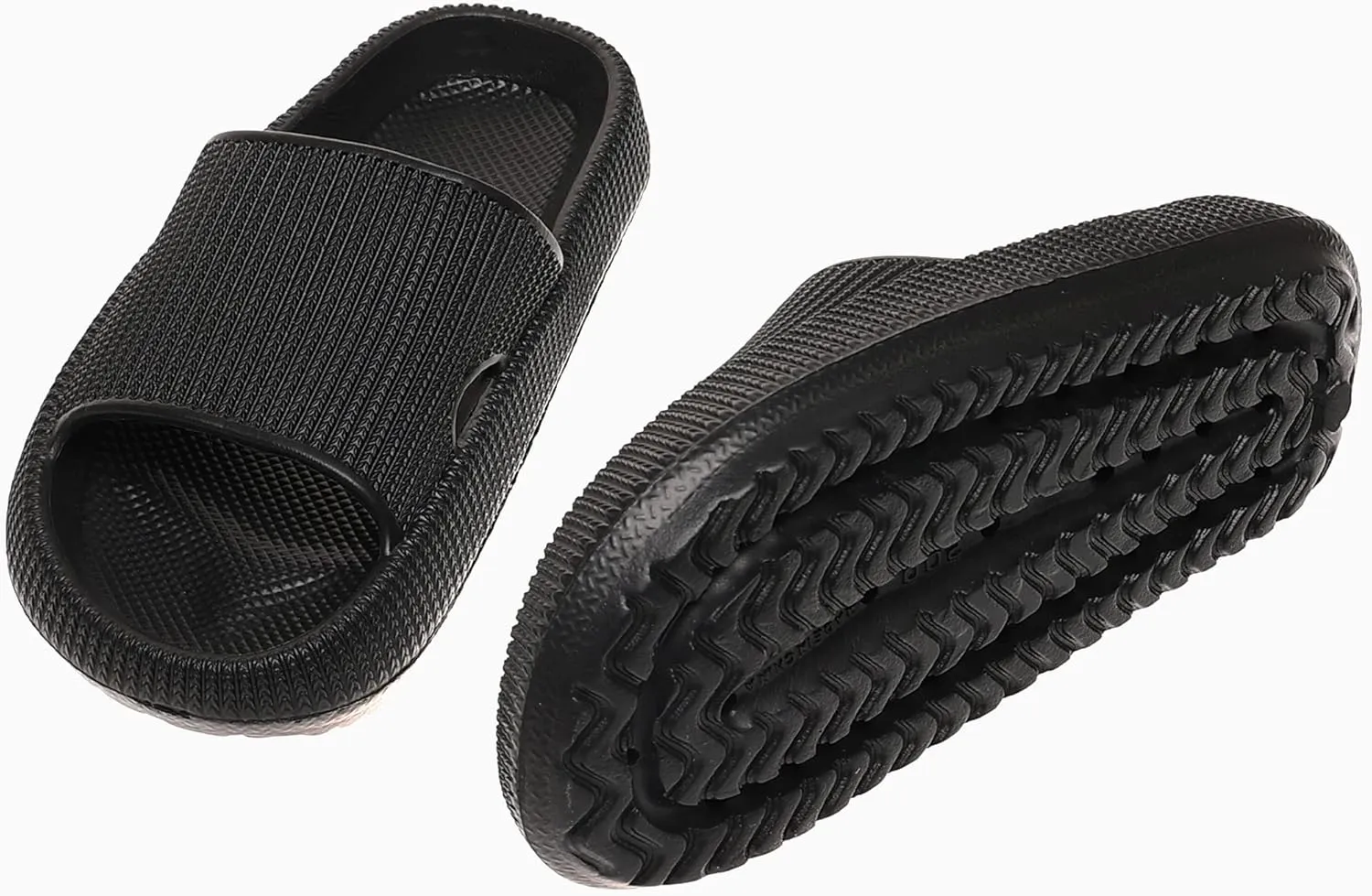 rosyclo Cloud Slides for Kids, Toddler Pillow Slippers Shower Bathroom Non-Slip Open Toe Super Soft Comfy Thick Sole Cozy Boys Girls Home House Cloud Cushion Slide Sandals for Indoor Outdoor Shoes