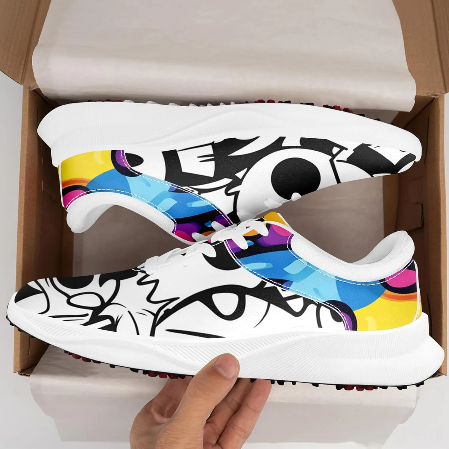 Running Shoes Waterproof Fashion Sneaker Tennis Shoes Athletic Gym Trainer Lace-up Walking Shoes for Women Men