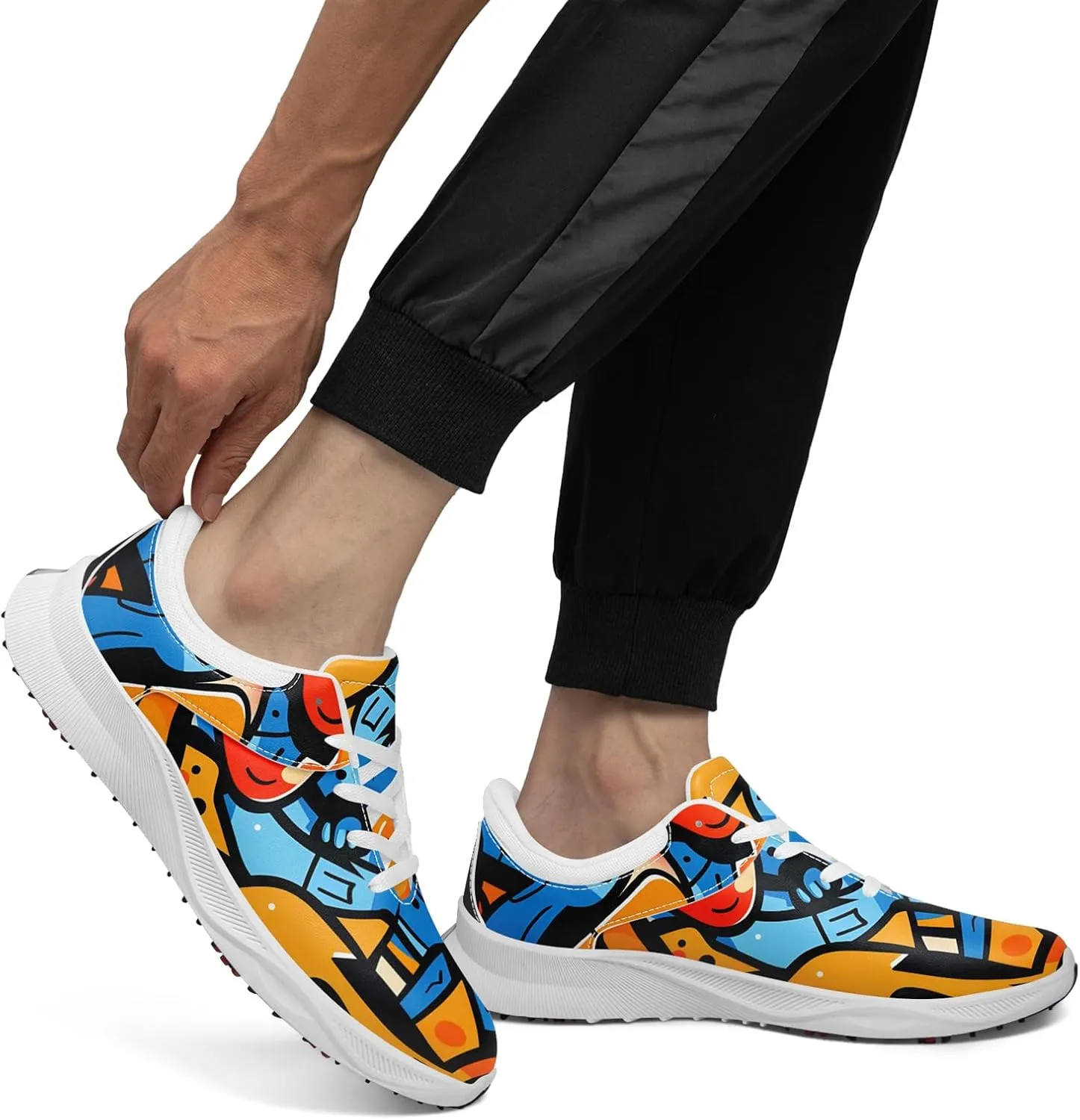 Running Shoes Waterproof Fashion Sneaker Tennis Shoes Athletic Gym Trainer Lace-up Walking Shoes for Women Men