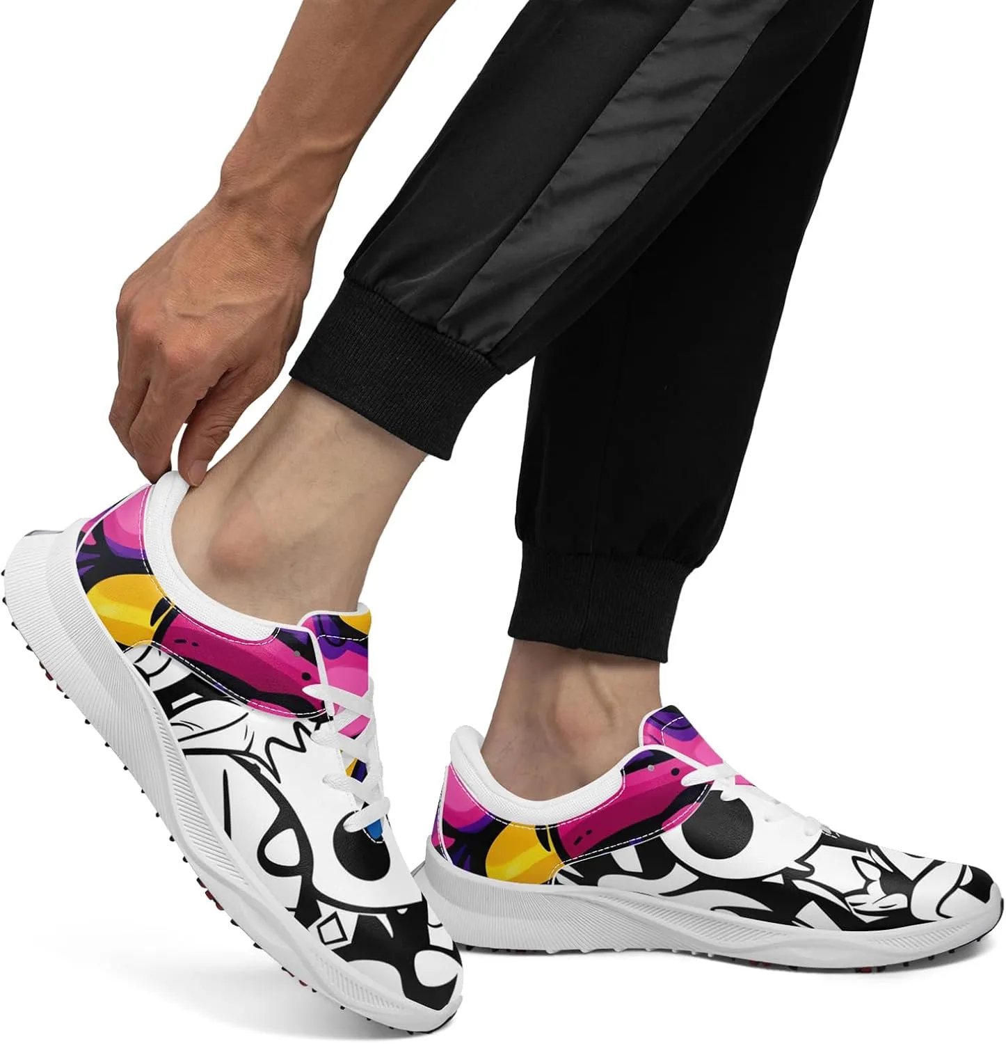Running Shoes Waterproof Fashion Sneaker Tennis Shoes Athletic Gym Trainer Lace-up Walking Shoes for Women Men