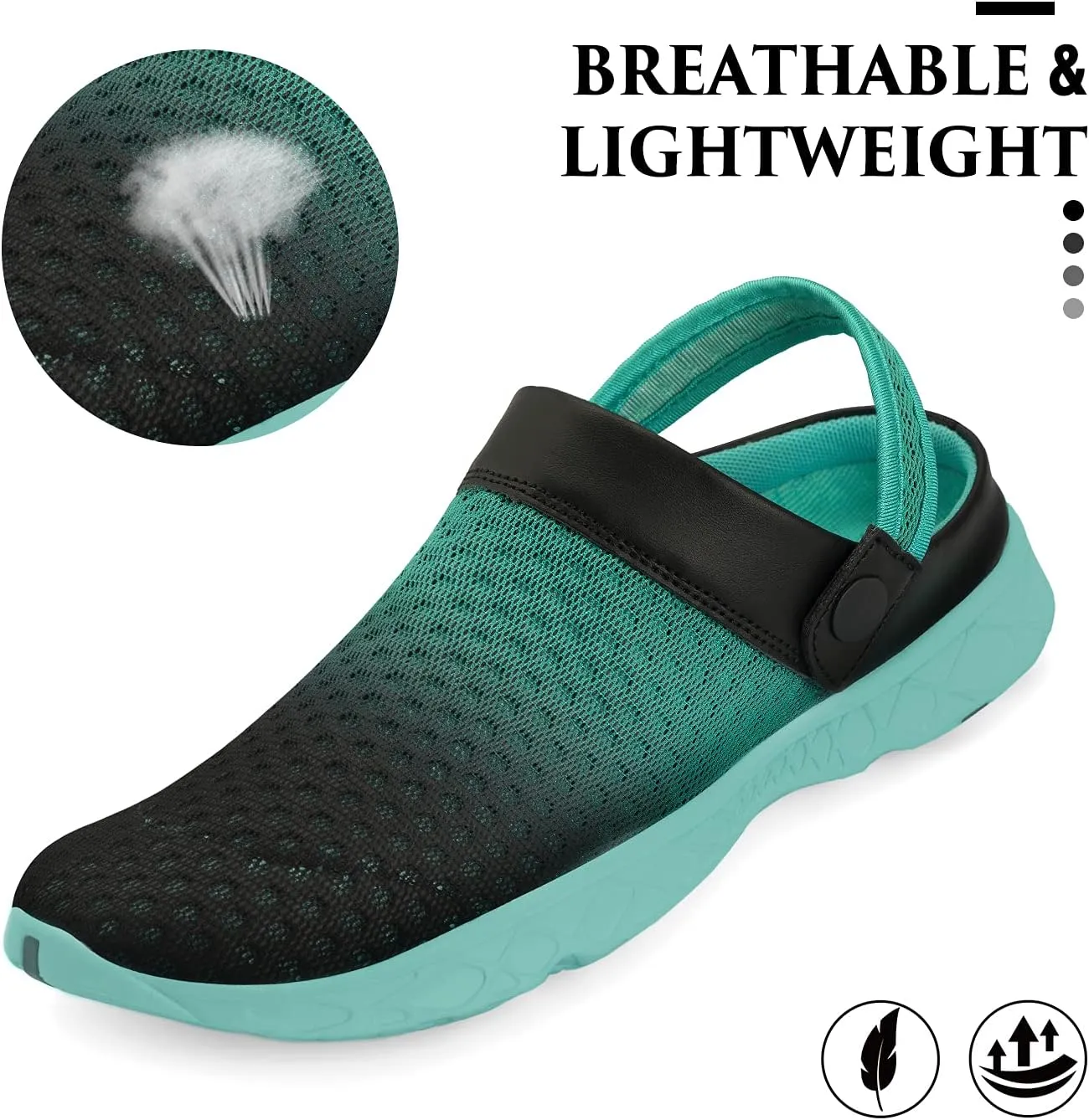 SAGUARO Men's Women's Quick Dry Garden Shoes Lightweight Breathable Gardening Clog Water Shoes Mesh Sandals for Sports Outdoor Beach Pool Exercise