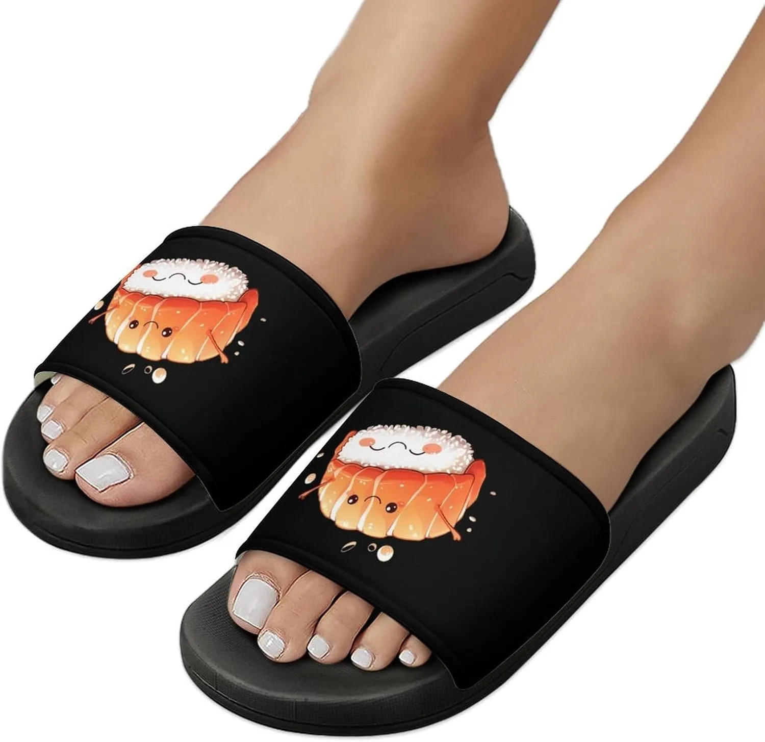 Salmon Sushi Hug PVC Home Slippers Beach Shower Sandals Summer Non-Slip Outdoor Shoes for Men Women