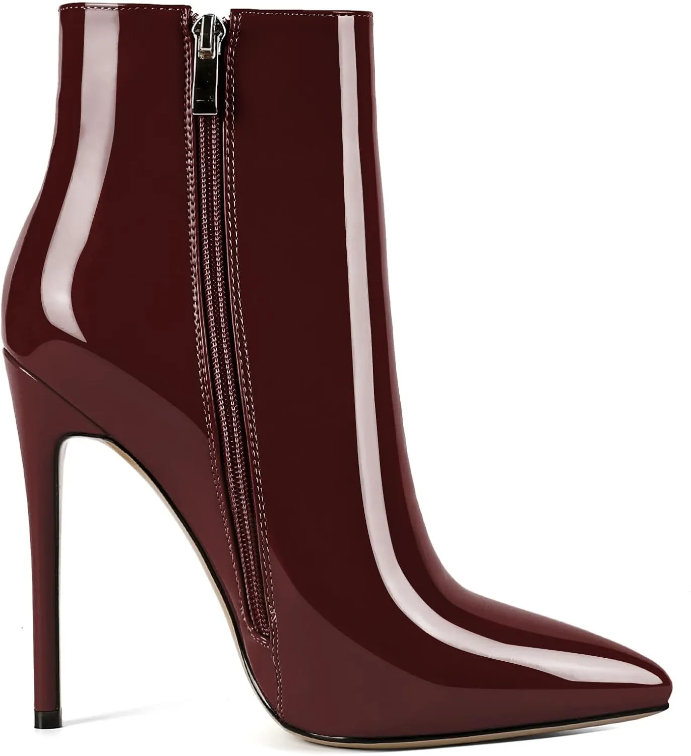 SAMMITOP Women's High Heel Ankle Booties Stilettos Heel Boots Side Zipper Fashion Booties Fall Winter Shoes 4.5''