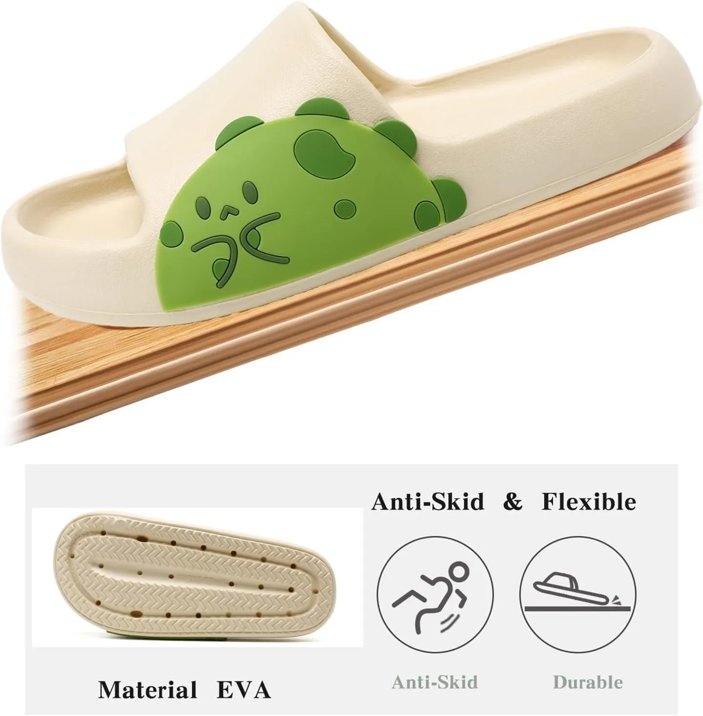 Sandals for Girls and Boys,Mens Slippers Sandals for Women,EVA Anti-Slip Indoor & Outdoor Kids Slippers Smile Face Open Toe Spa Bath Pool Gym House Casual Shower Shoes
