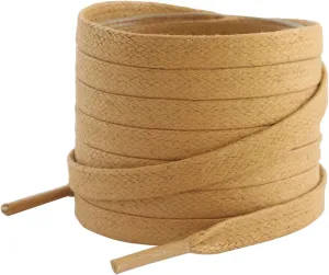 Santimon Flat Waxed Cotton Shoelaces Waterproof for Dress Shoes Boots Casual Shoes Sneaker