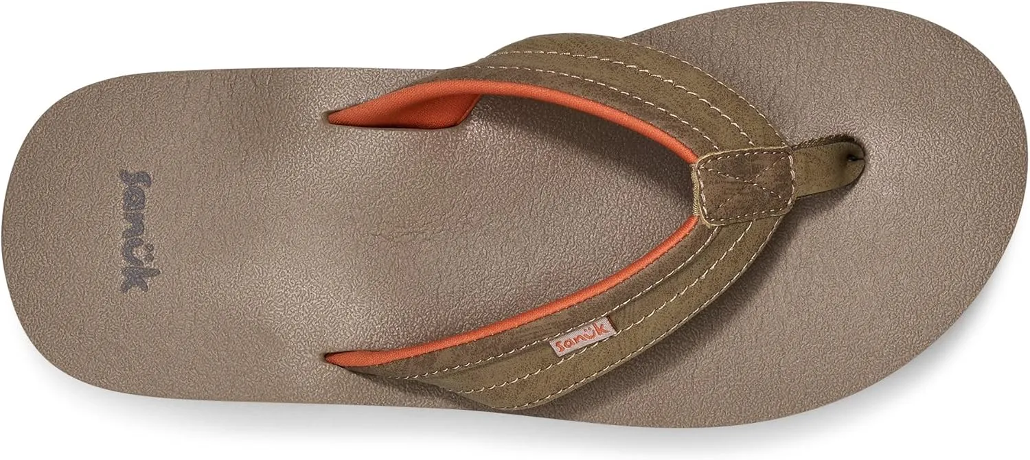 Sanuk Mens Ziggy ST | Flip Flops for Men | Mens Sandals | Beach Sandals | Water Friendly & Lightweight | Comfort Footbed