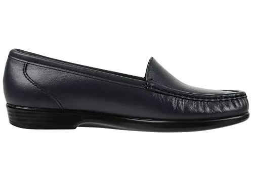 SAS® Simplify Comfort Loafers for Women – Tri-Pad® Comfort System – PU Construction - Supersoft® Navy 10.5 W - Wide (C)