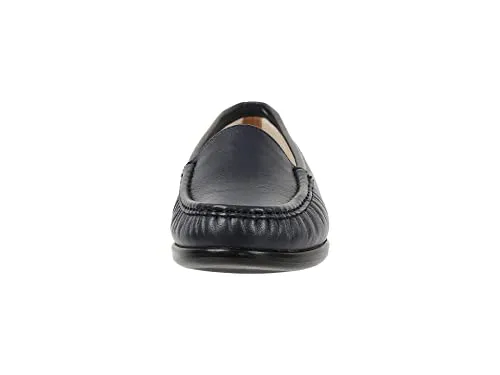SAS® Simplify Comfort Loafers for Women – Tri-Pad® Comfort System – PU Construction - Supersoft® Navy 10.5 W - Wide (C)
