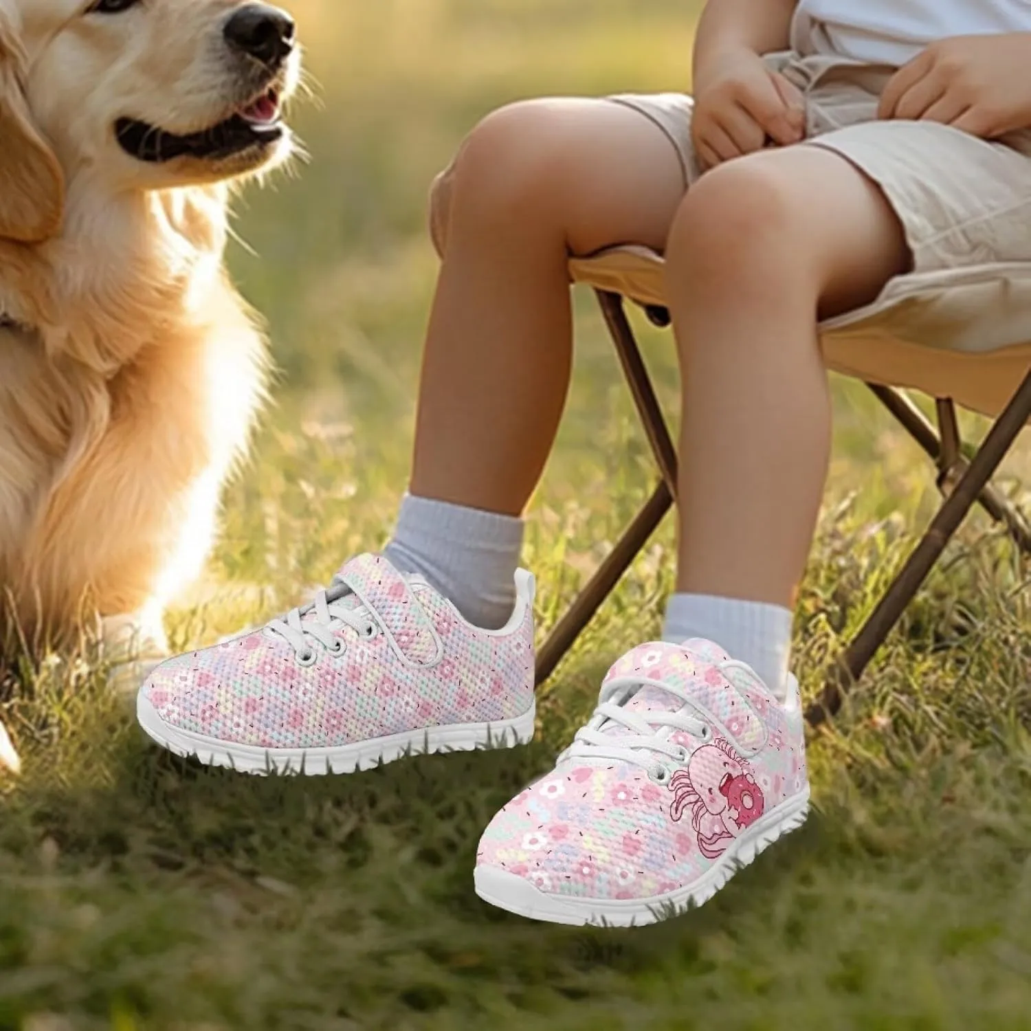 School Sneakers for Girls Boys Running Tennis Shoes Kids Slip on Shoes