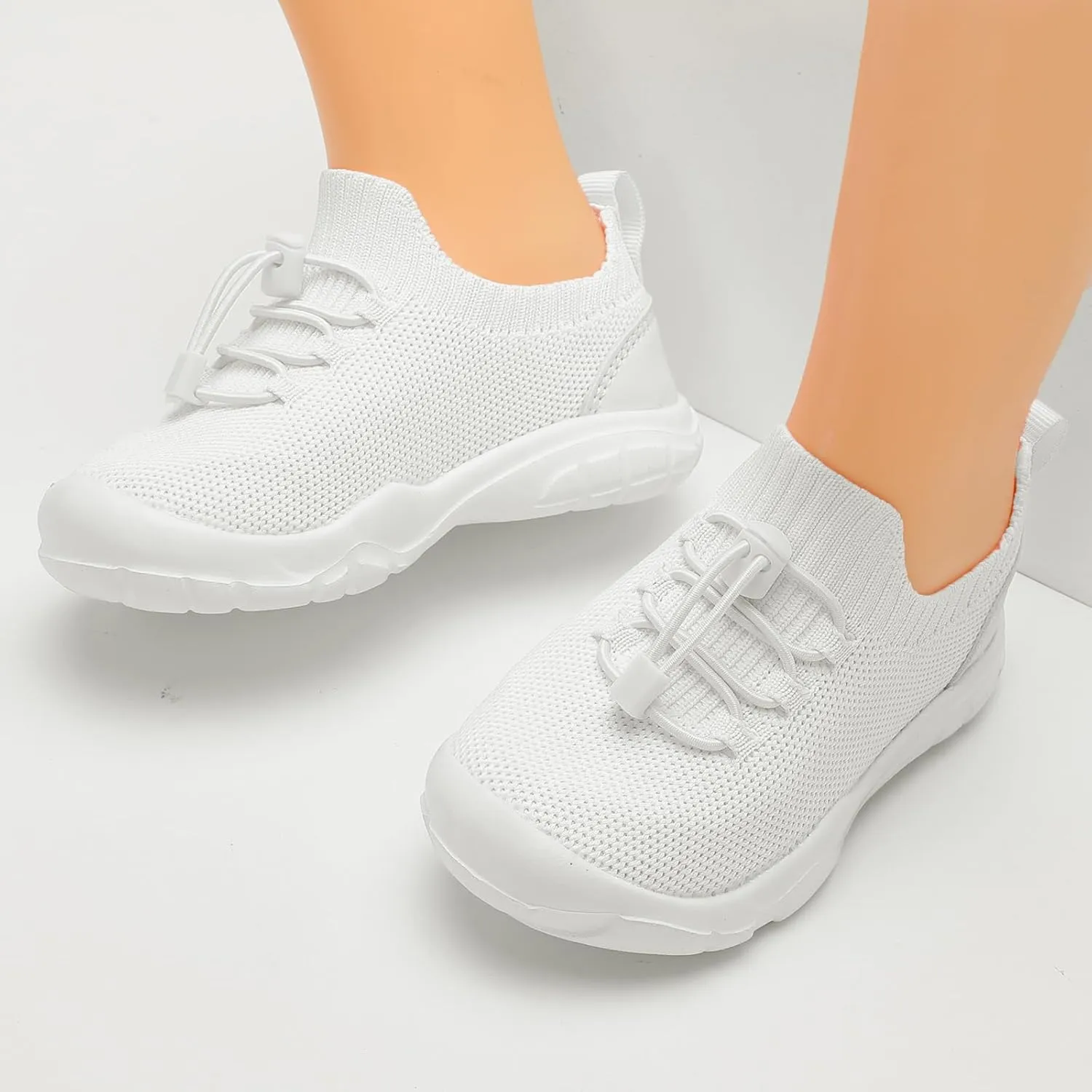 Scurtain Toddler Shoes Boys Girls Tennis Shoes Kids Barefoot Shoes Slip on Sneakers Breathable Walking Running Shoes
