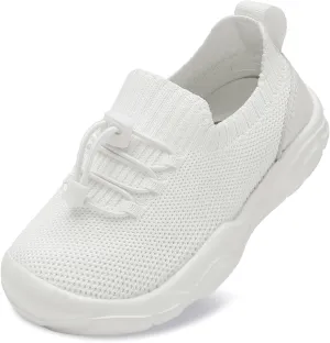 Scurtain Toddler Shoes Boys Girls Tennis Shoes Kids Barefoot Shoes Slip on Sneakers Breathable Walking Running Shoes