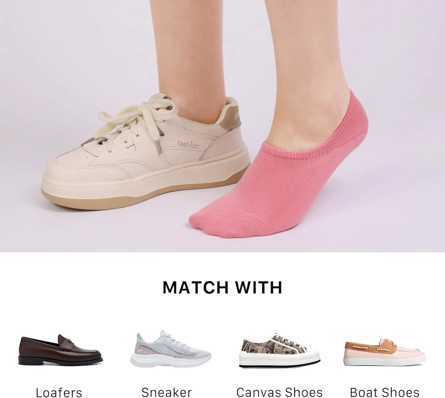 SERISIMPLE Low Cut Thin Womens Viscose Bamboo Socks No Show Invisible Non Slip with Grips Lightweight Liner Flats 6 Pairs