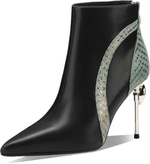 Sexy Dress Stiletto Booties for Women Pointed Toe Ankle Boots