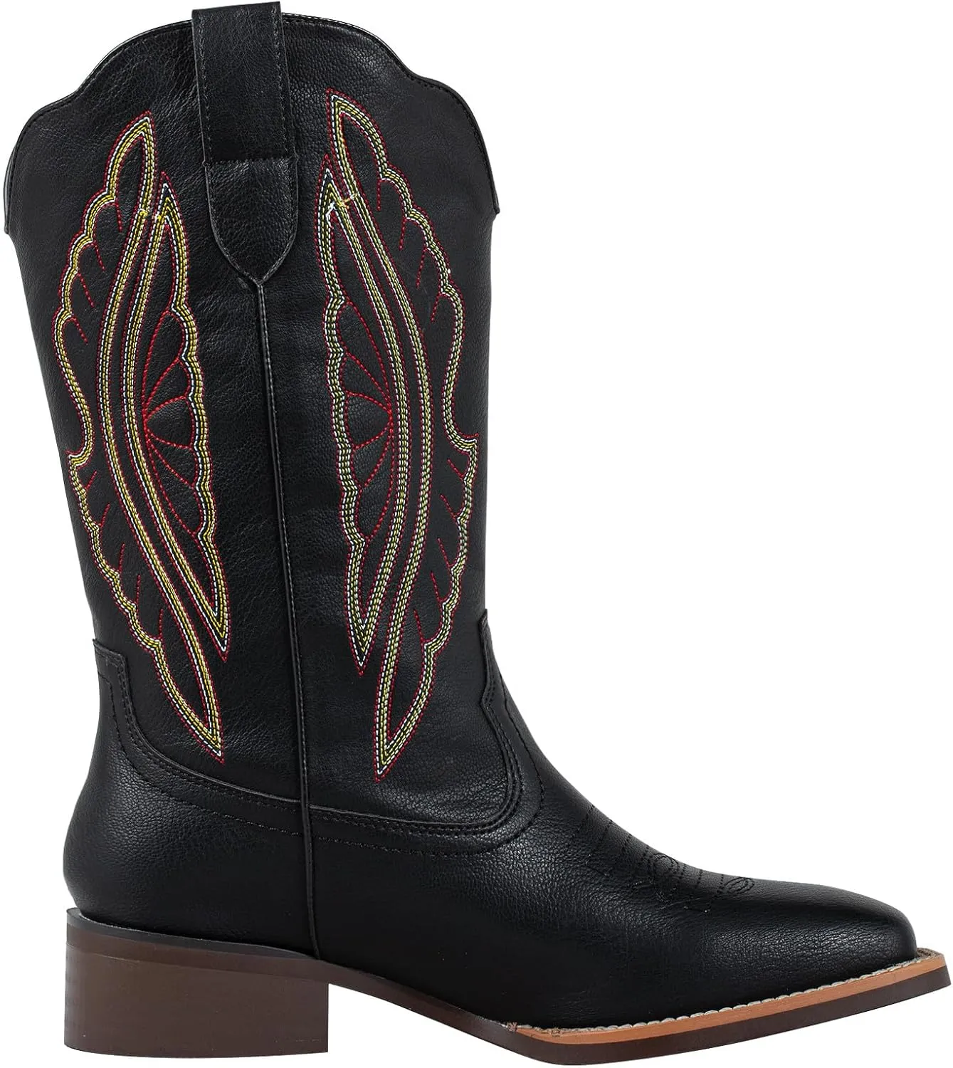SheSole Square Toe Cowboy Boots For Women Wide Calf Ladies Fashion Western Cowgirl Boots