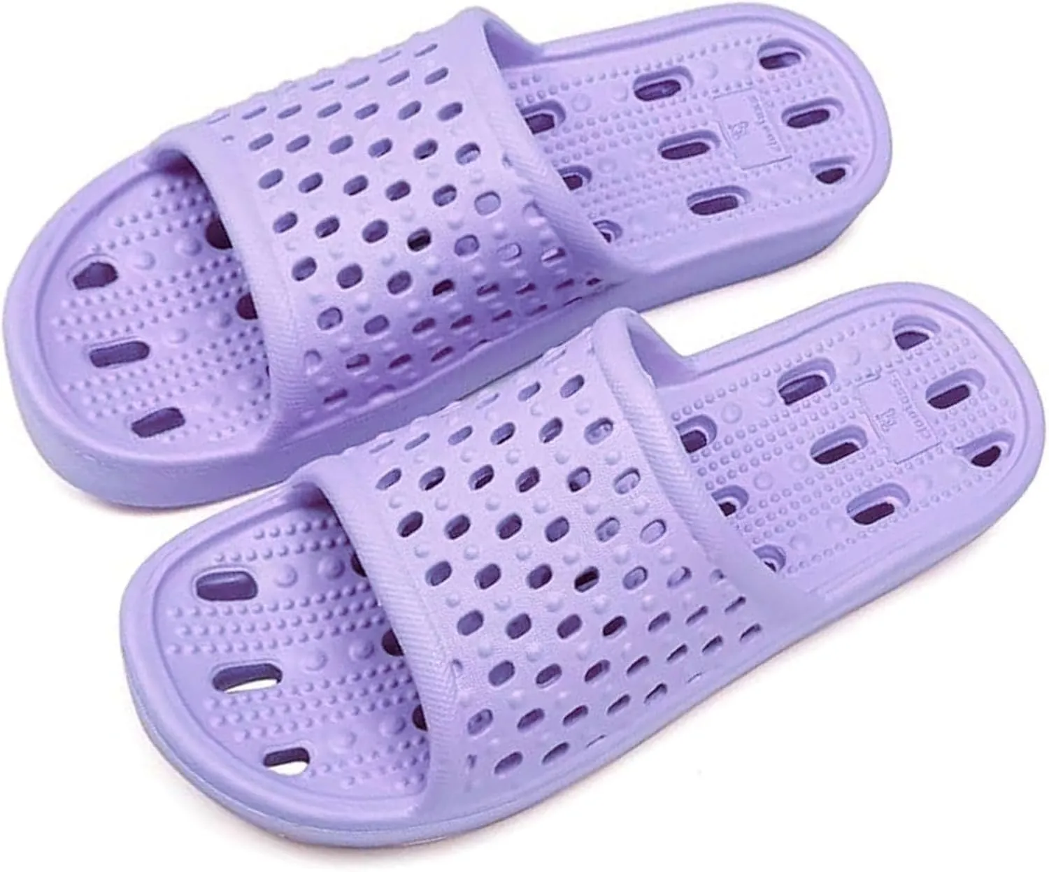 Shower Shoes for Women Men Massage Pool Slides with Comfortable Sole Quick Drying Beach Sandals Non Slip Summer Bathroom Indoor Houso Slippers with Drain Holes Durable Outdoor Walking Slipper