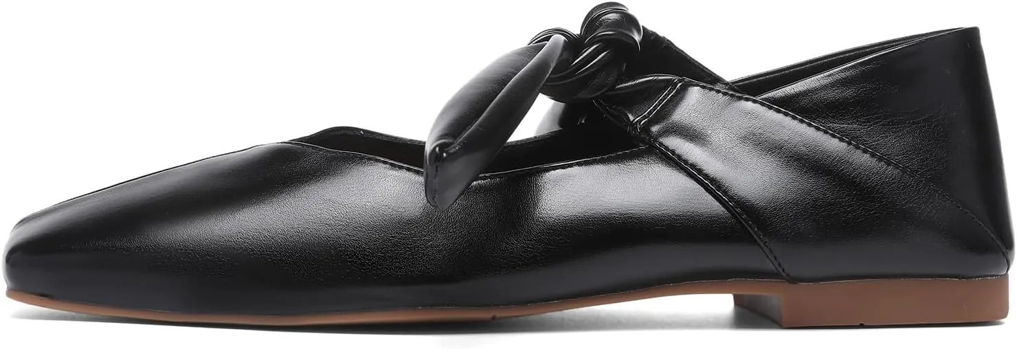 Silver Bow Ballet Flats Shoes for Women Bow Tie Slip On Mary Jane Flats Square Toe Casual Dress Ballerina Shoes