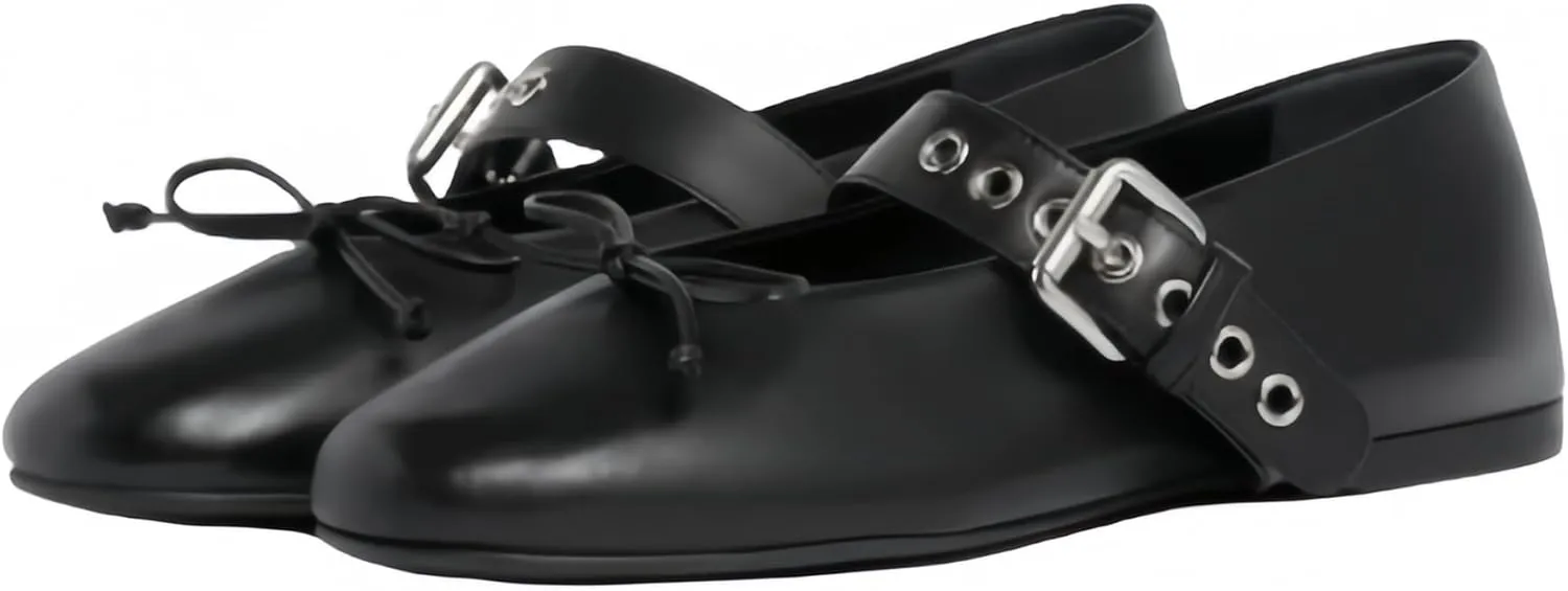 Silver Flats for Women Rhinestone Round Toe Ballet Flats Shoes Women Rubber Sole Casual Dress Up