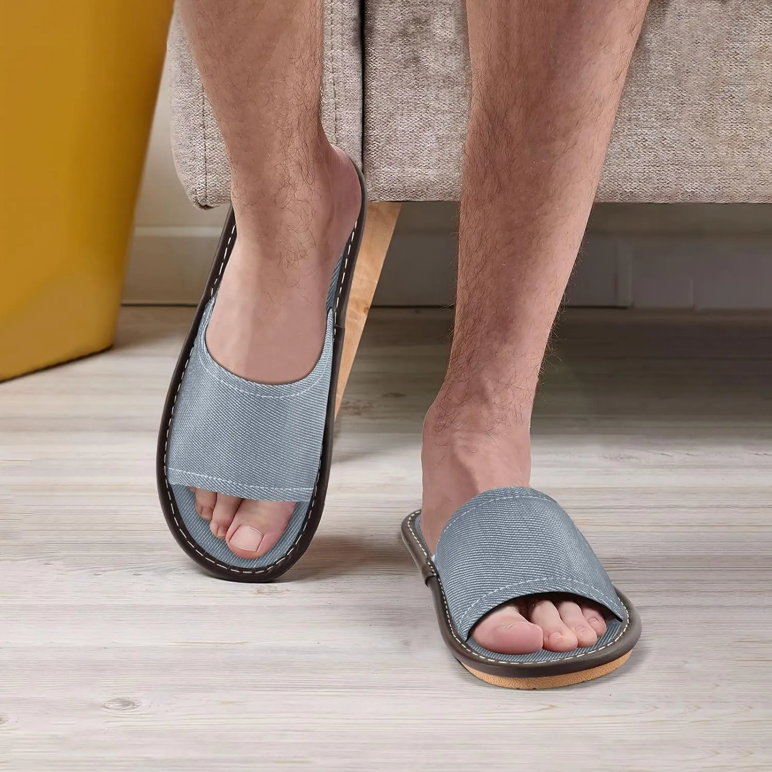 Slate Gray Men Women's House Slippers Summer Beach Sandals for Outdoor Beach Home