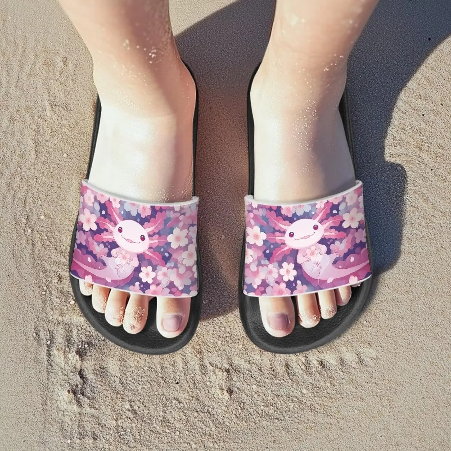 Slide Sandals for Girls Lightweight Summer Slippers Suitable Beach, Pool
